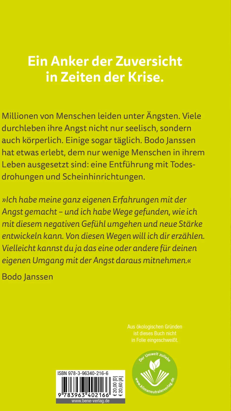 Droemer Knaur Von der Angst zur Stärke (Deutsch, 2023, Bodo Janssen)