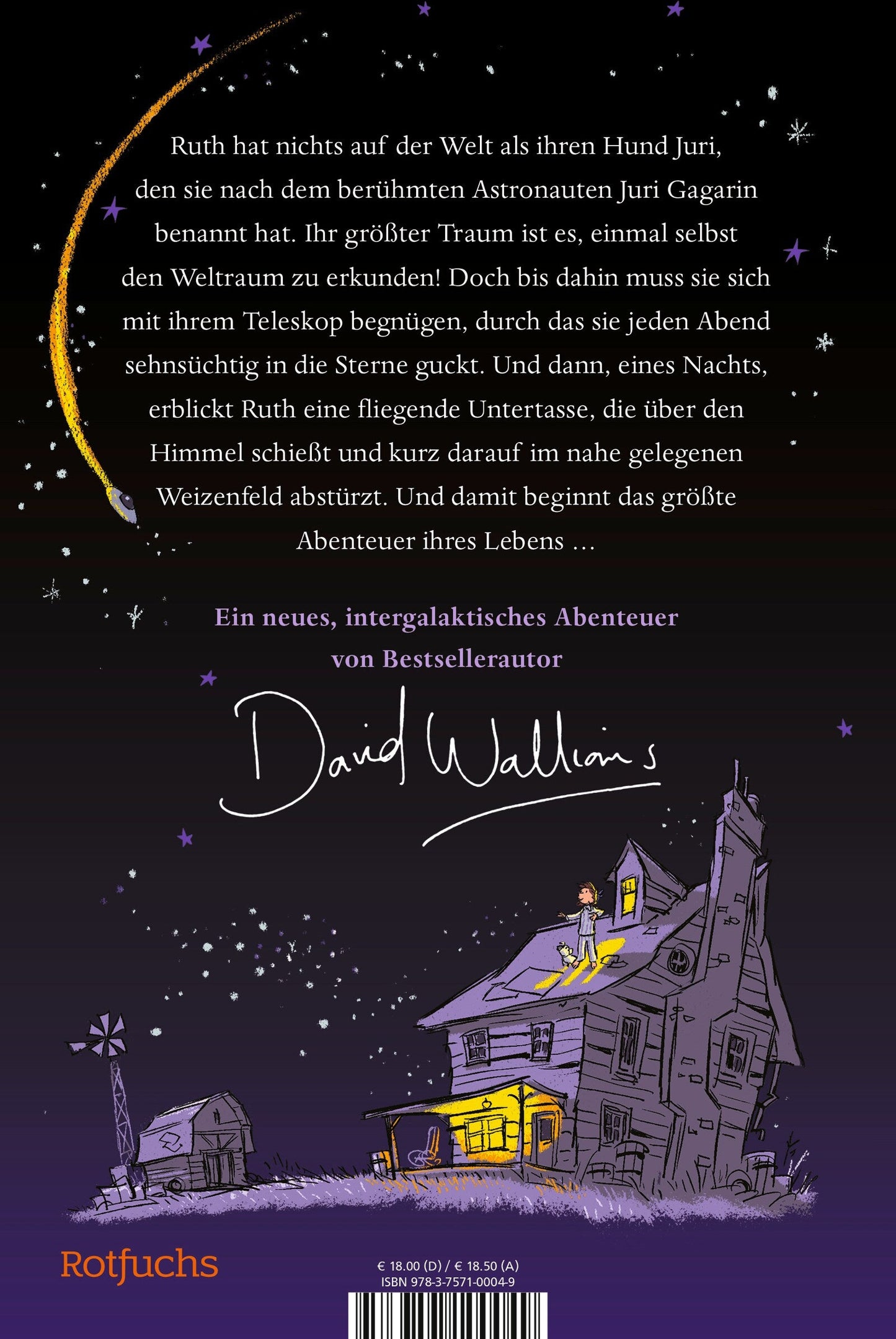 S. Fischer Publishing Spaceboy (Deutsch, 2024, David Walliams, Adam Stower, Bettina Münch)