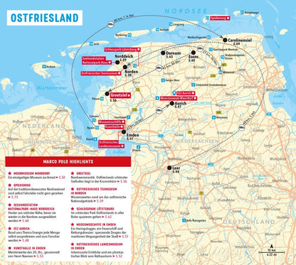 Marco Polo Reiseführer Ostfriesland, Nordseeküste Niedersachsen, Helgoland (Deutsch, 2023, Klaus Bötig, Maria Berentzen)