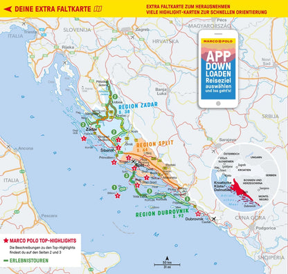Marco Polo Reiseführer Kroatische Küste Dalmatien (Deutsch, 2023, Gorana Koch, Daniela Schetar, Nina Cancar)