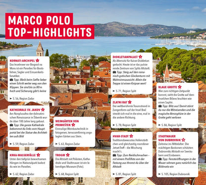 Marco Polo Reiseführer Kroatische Küste Dalmatien (Deutsch, 2023, Gorana Koch, Daniela Schetar, Nina Cancar)