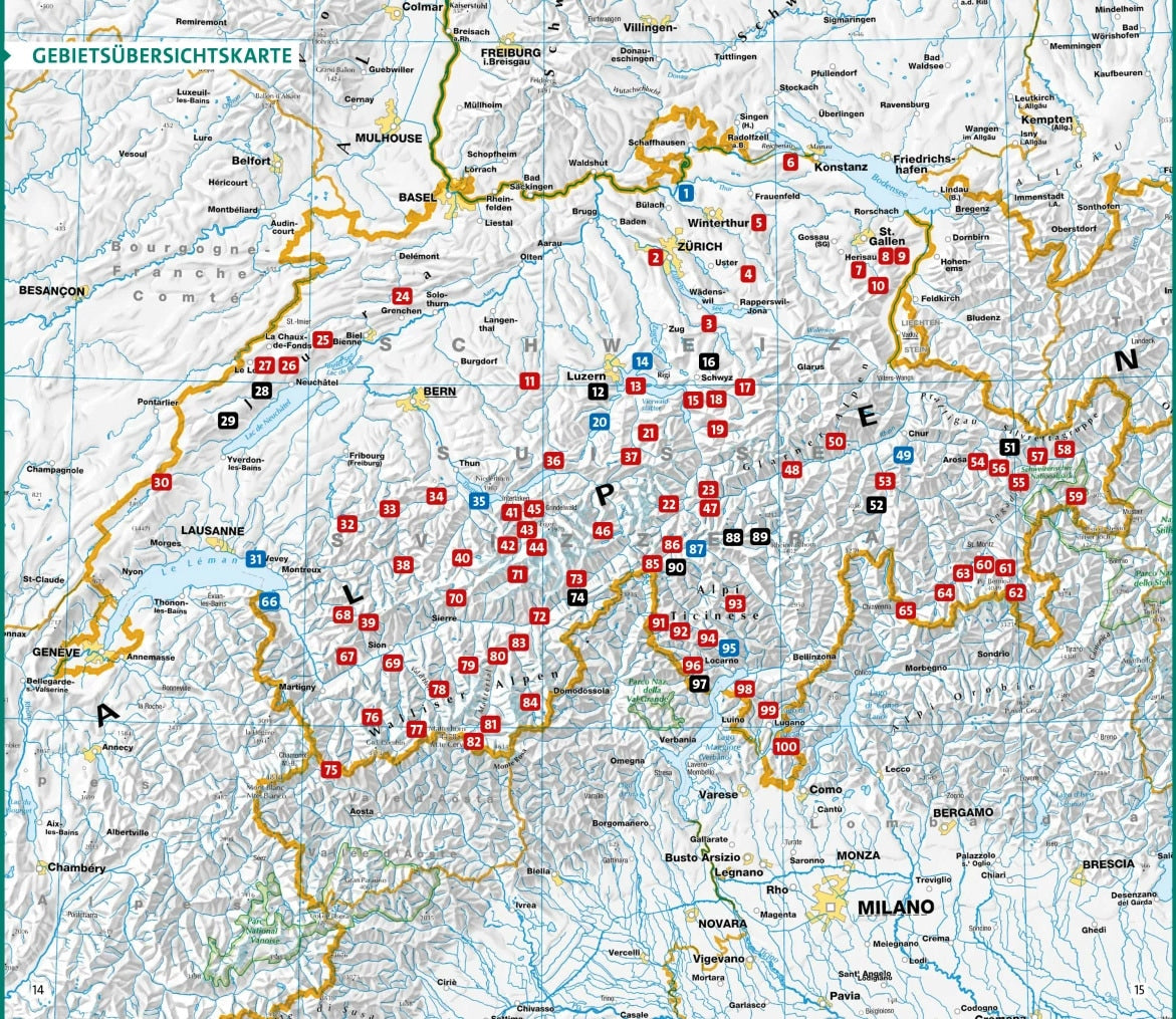 Hallwag Kümmerly+Frey Wanderparadies Schweiz Wanderführer (Deutsch, 2021, Franz Wille, Peter Mertz, Raphaela Moczynski, Iris Kürschner, Wolfgang Heitzmann)