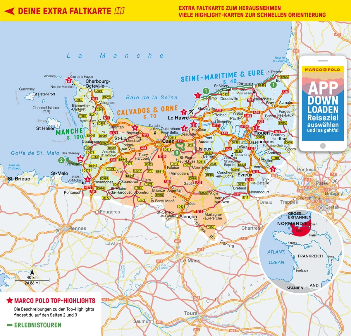 Marco Polo Reiseführer Normandie (Deutsch, 2023, Stefanie Bisping, Hans-Peter Reiser)