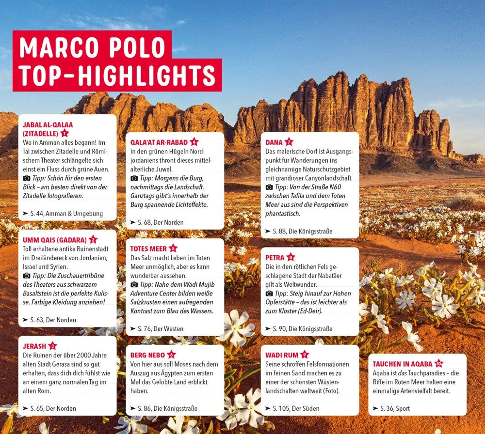 Marco Polo Reiseführer Jordanien (Deutsch, 2023, Martina Sabra)