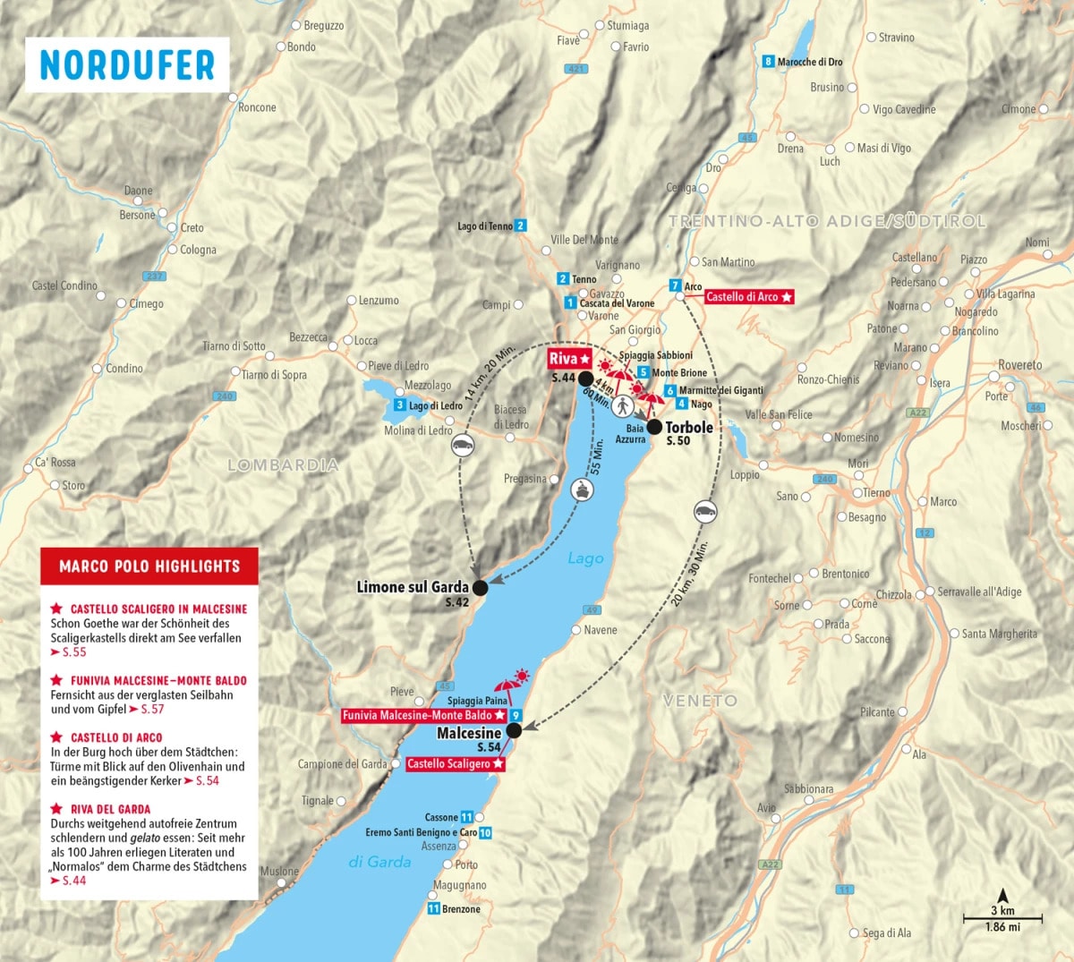 Marco Polo Reiseführer Gardasee (Deutsch, 2023, Barbara Schaefer, Margherita Bettoni)