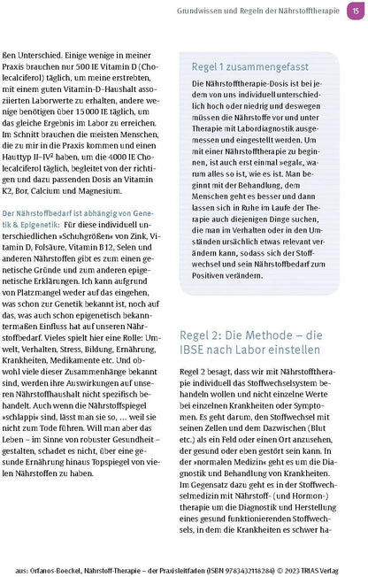 Trias Nährstoff-Therapie - der Praxisleitfaden (Deutsch, 2023, Helena Orfanos-Boeckel)