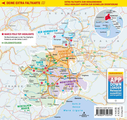 Marco Polo Reiseführer Piemont, Turin (Deutsch, 2022, Annette Rübesamen, Stefanie Claus)