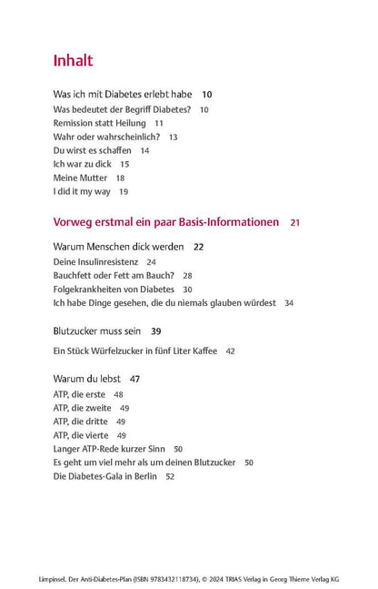 Trias Der Anti-Diabetes-Plan (Deutsch, 2024, Rainer Limpinsel)