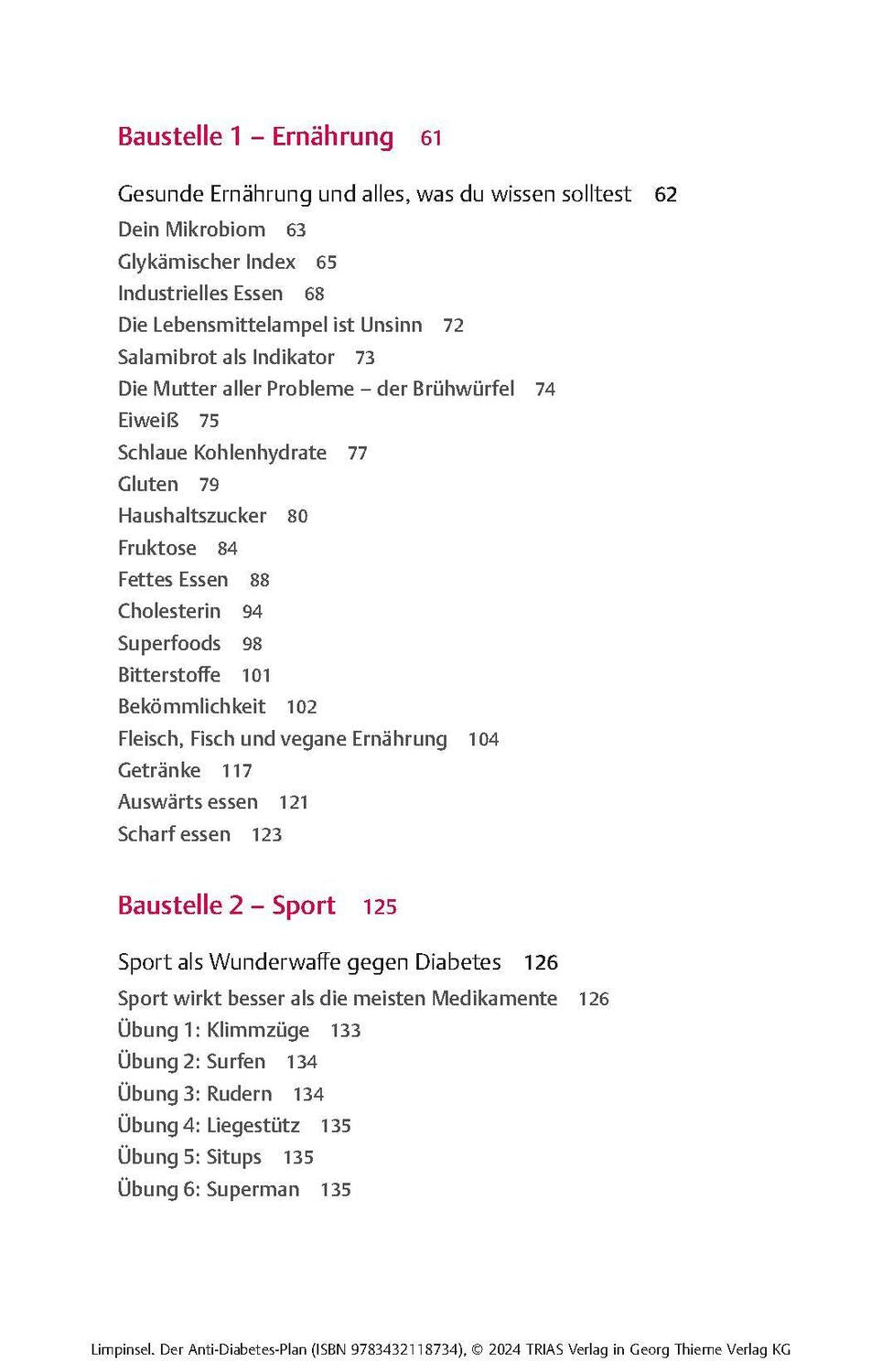 Trias Der Anti-Diabetes-Plan (Deutsch, 2024, Rainer Limpinsel)
