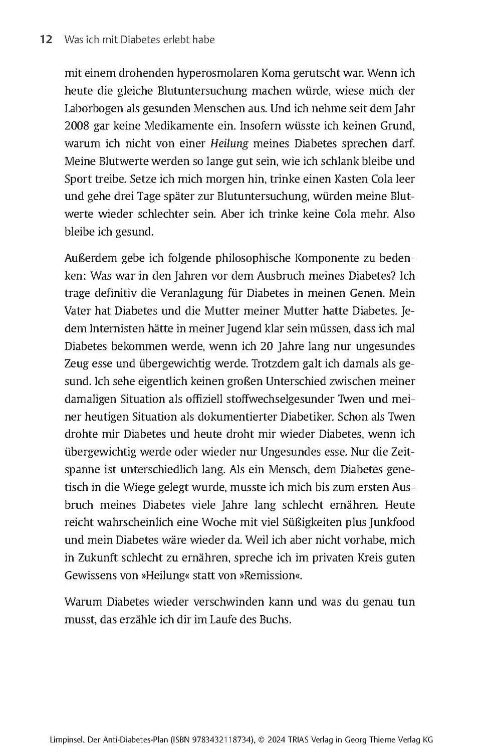Trias Der Anti-Diabetes-Plan (Deutsch, 2024, Rainer Limpinsel)