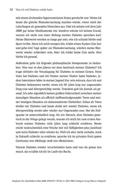 Trias Der Anti-Diabetes-Plan (Deutsch, 2024, Rainer Limpinsel)
