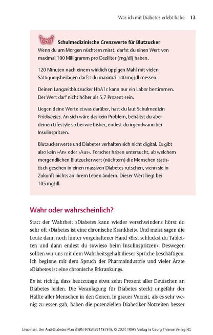 Trias Der Anti-Diabetes-Plan (Deutsch, 2024, Rainer Limpinsel)