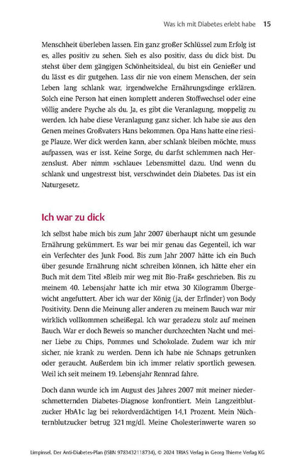 Trias Der Anti-Diabetes-Plan (Deutsch, 2024, Rainer Limpinsel)
