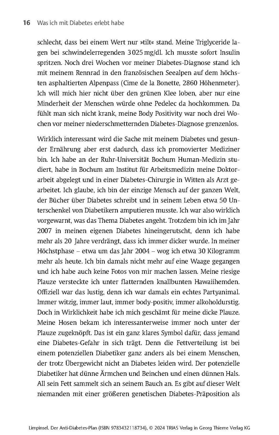 Trias Der Anti-Diabetes-Plan (Deutsch, 2024, Rainer Limpinsel)