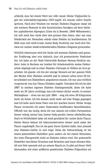 Trias Der Anti-Diabetes-Plan (Deutsch, 2024, Rainer Limpinsel)