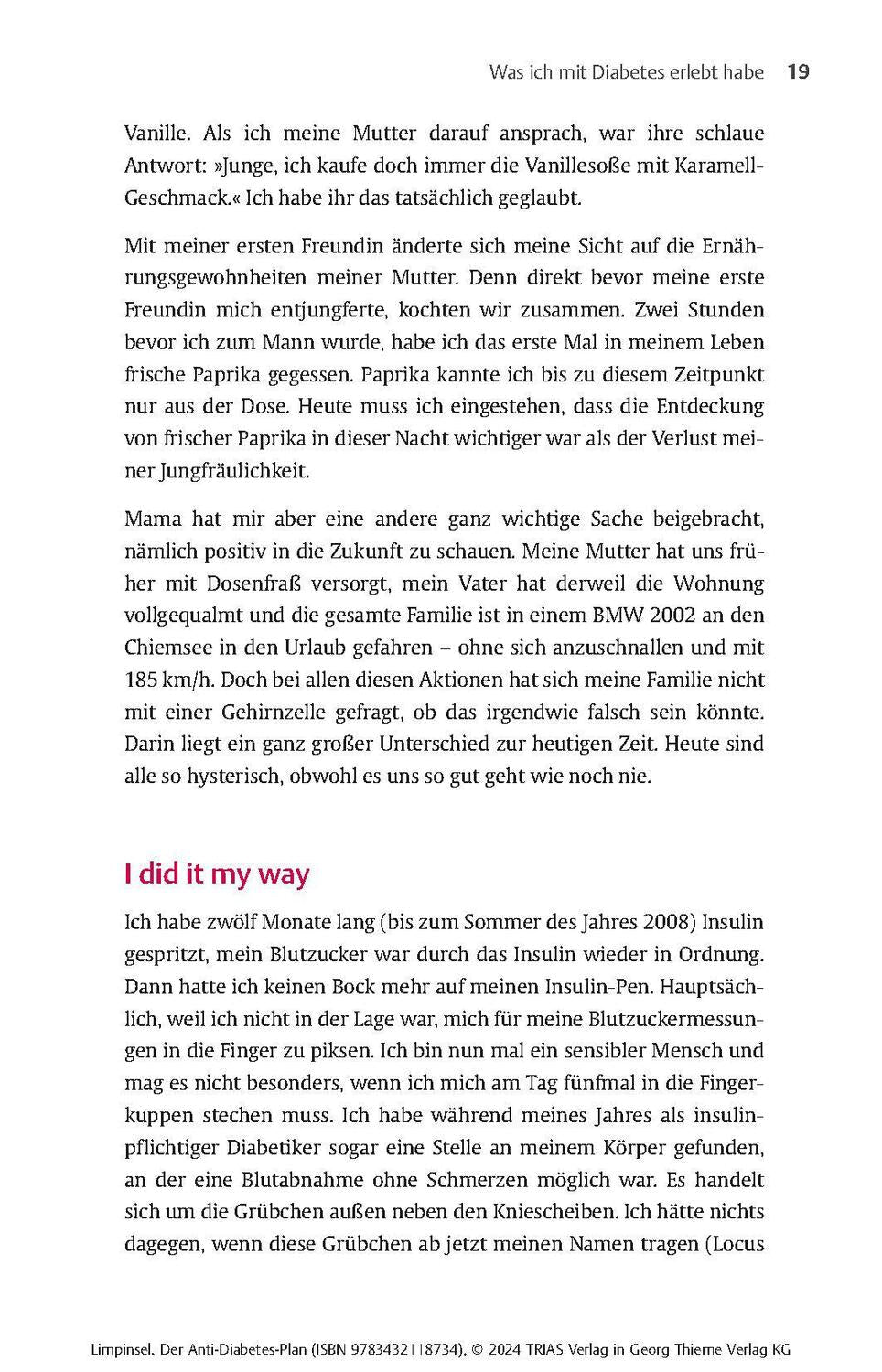 Trias Der Anti-Diabetes-Plan (Deutsch, 2024, Rainer Limpinsel)