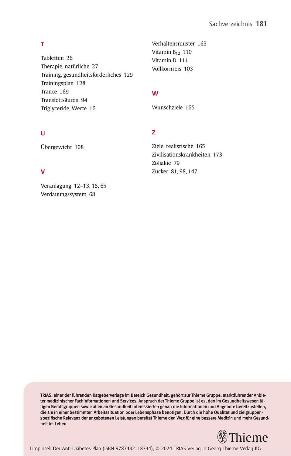 Trias Der Anti-Diabetes-Plan (Deutsch, 2024, Rainer Limpinsel)