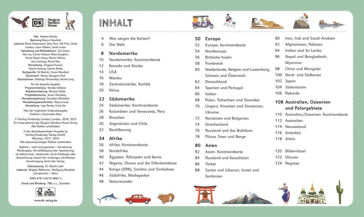 Dorling Kindersley Weltatlas für Kinder (Deutsch, 2024, DK Verlag - Kids, Martin Lehr)