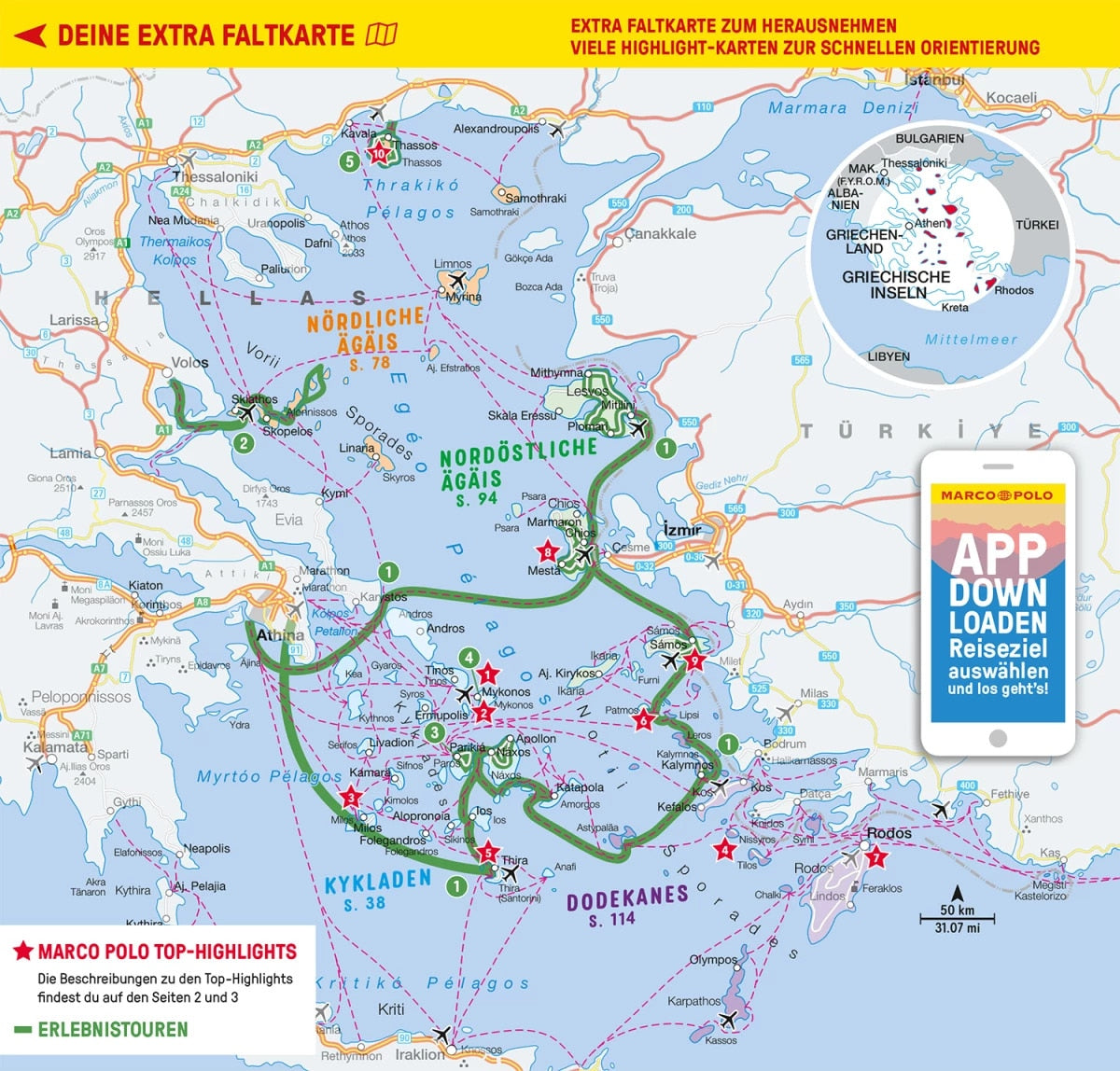 Marco Polo Reiseführer Griechische Inseln, Ägäis (Deutsch, 2023, Klaus Bötig)