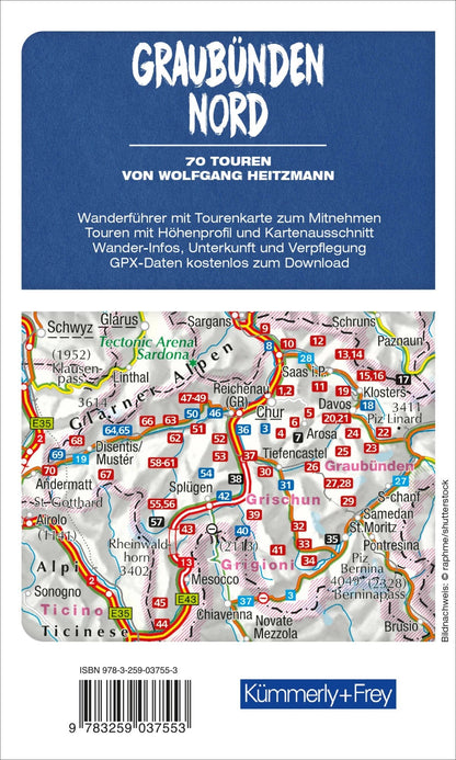 Hallwag Kümmerly+Frey Graubünden Nord Wanderführer (Deutsch, 2021, Wolfgang Heitzmann, Hallwag Kümmerly+Frey AG)