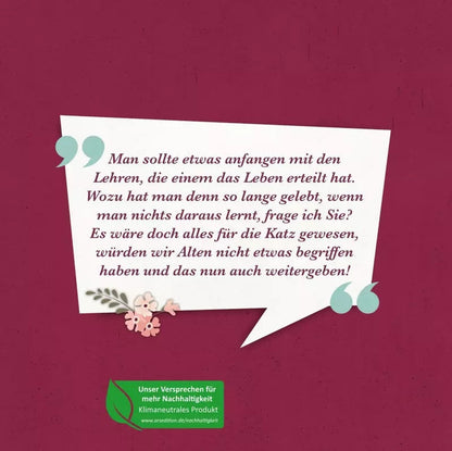 Ars Edition Renate Bergmanns Lebensweisheiten. Man ist eben so alt, wie man ist! (Deutsch, 2022, Renate Bergmann)