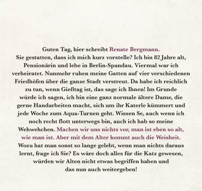 Ars Edition Renate Bergmanns Lebensweisheiten. Man ist eben so alt, wie man ist! (Deutsch, 2022, Renate Bergmann)