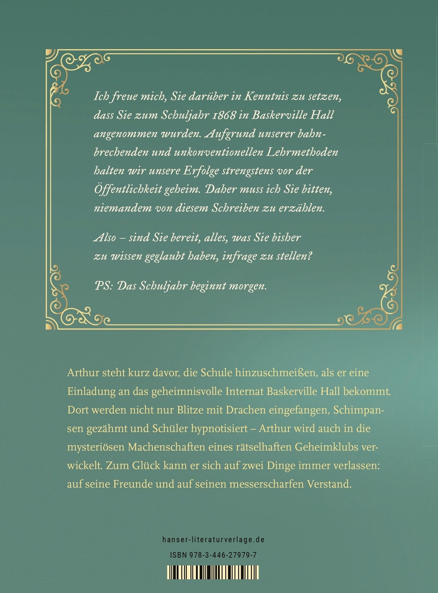 Hanser Baskerville Hall - Das geheimnisvolle Internat der besonderen Talente (Deutsch, 2024, Ali Standish)