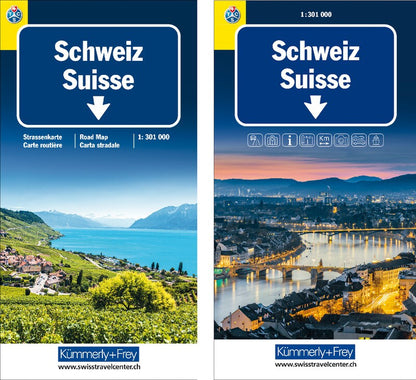 Hallwag Kümmerly+Frey Schweiz TCS Strassenkarte 1:301 000