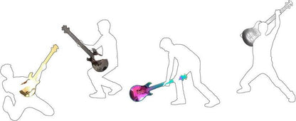 Rockin Gitarren Löffel, 4er Set