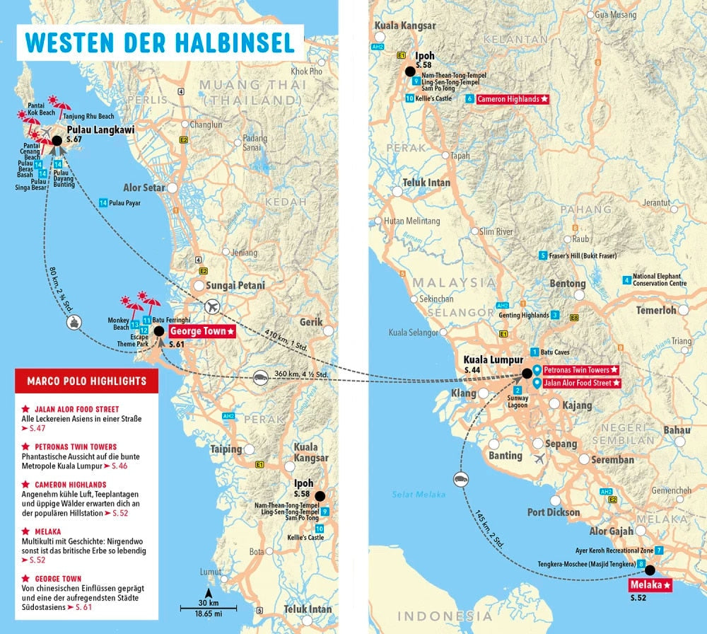 Marco Polo Reiseführer Malaysia (Deutsch, 2022, Mischa Loose, Claudia Schneider, Françoise Hauser)