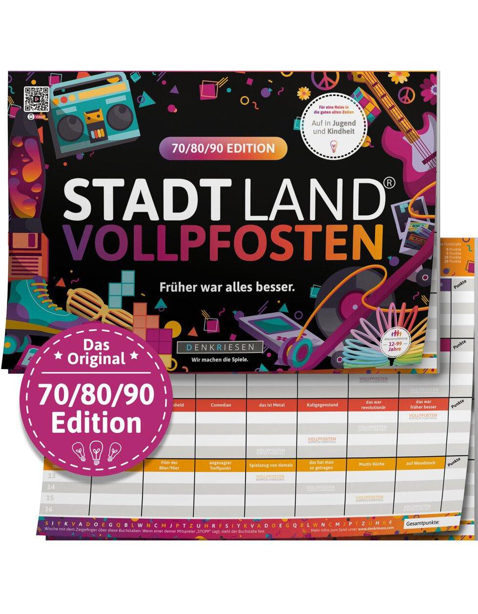 Denkriesen STADT LAND VOLLPFOSTEN® A4 - 70/80/90 EDITION " Früher war alles besser"