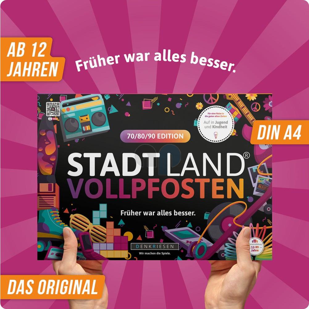 Denkriesen STADT LAND VOLLPFOSTEN® A4 - 70/80/90 EDITION " Früher war alles besser"