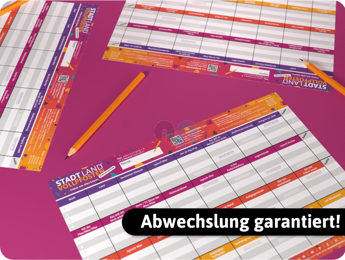 Denkriesen STADT LAND VOLLPFOSTEN® A4 - 70/80/90 EDITION " Früher war alles besser"