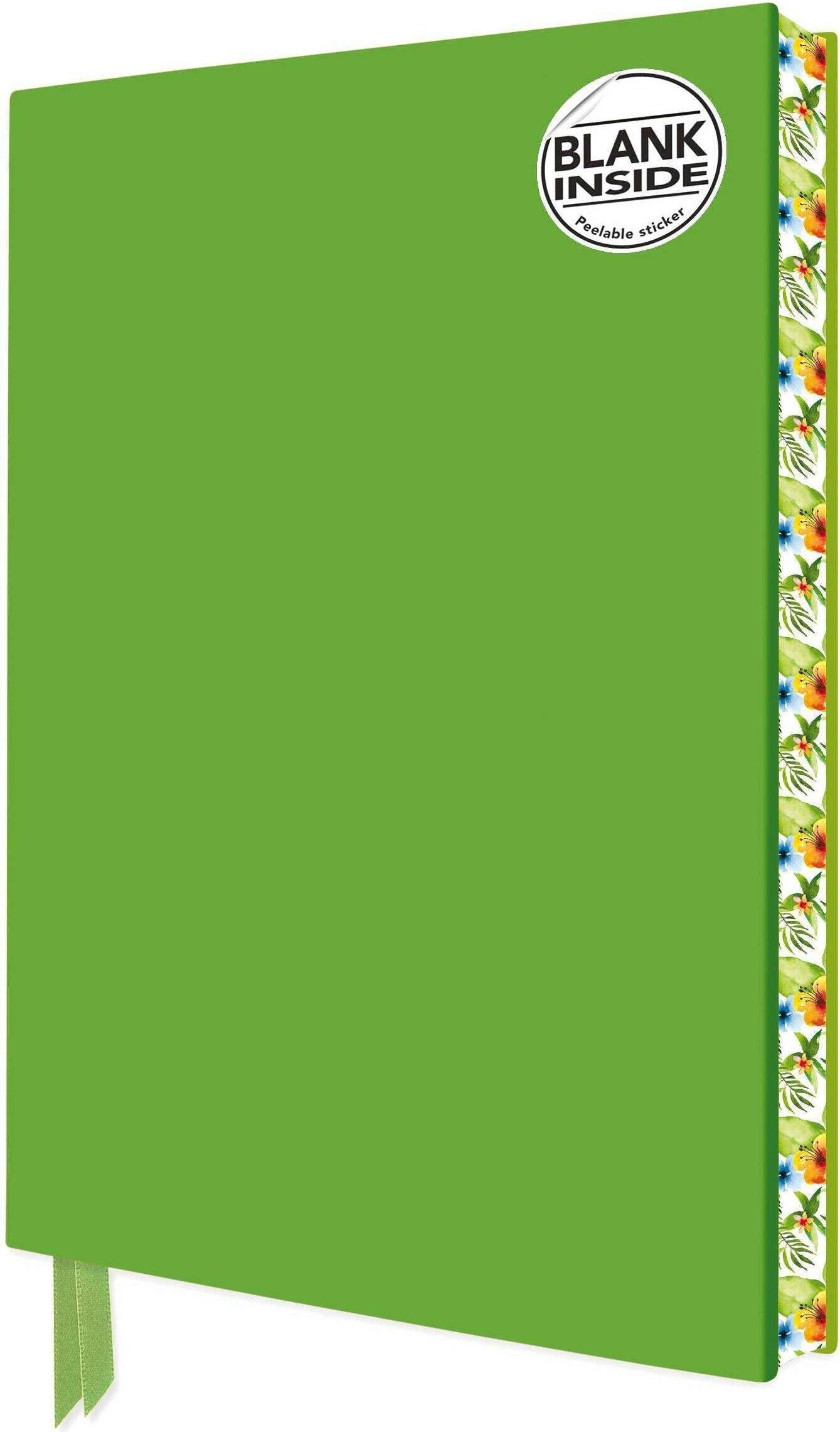 Browntrout Verlag Spring Green Blank Artisan Notebook (Flame Tree Journals) (A5, Blanko, Harter Einband)