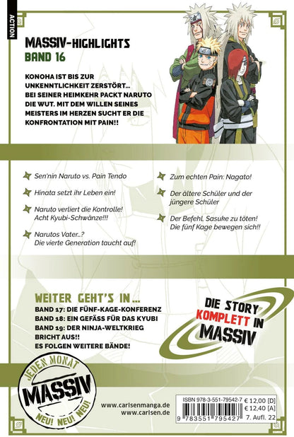 Carlsen NARUTO Massiv 16 (Deutsch, 2018, Masashi Kishimoto)
