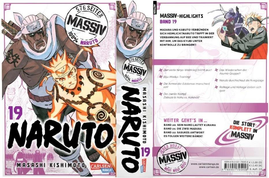 Carlsen NARUTO Massiv 19 (Deutsch, 2019, Masashi Kishimoto)