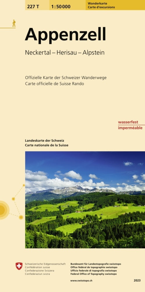227T Appenzell Wanderkarte (Bundesamt Für Landestopografie Swisstopo)
