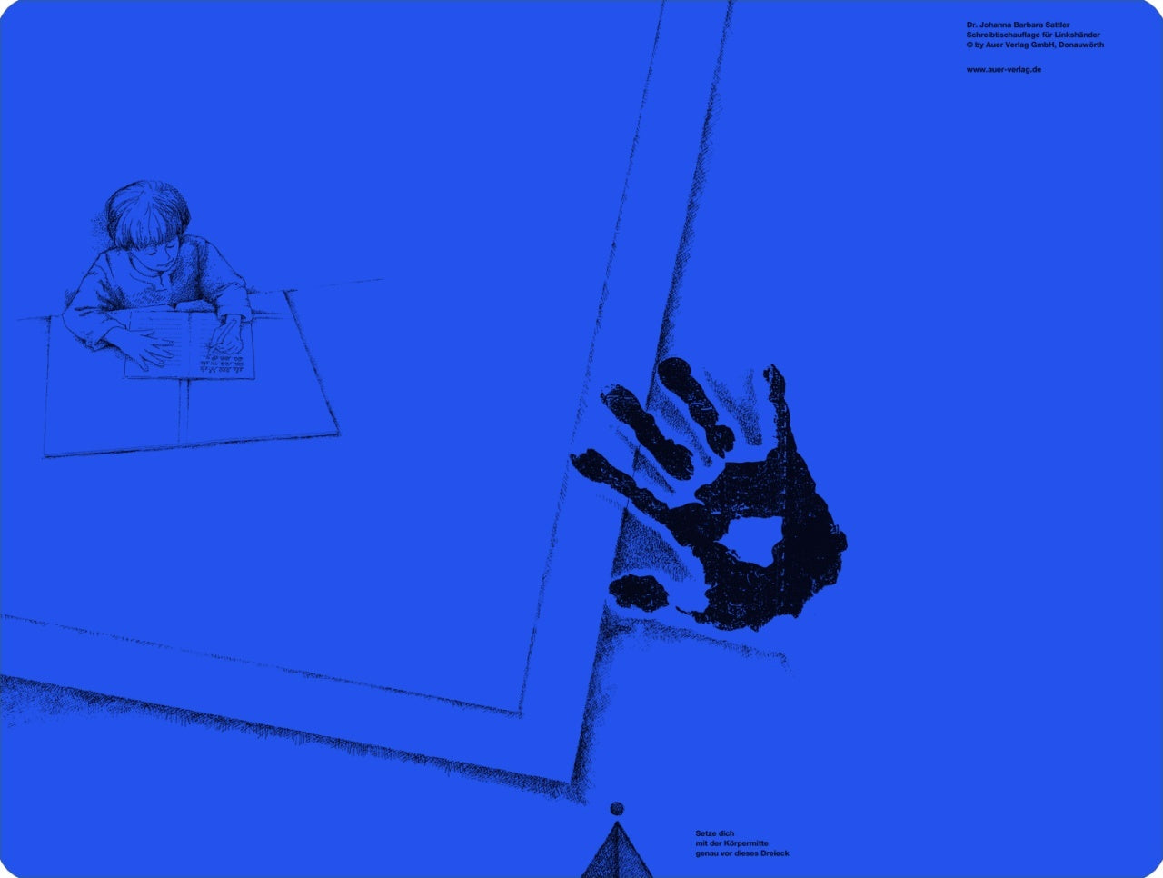 Schreibtisch-Auflage für Linkshänder, cobalt-blau (Johanna Barbara Sattler)