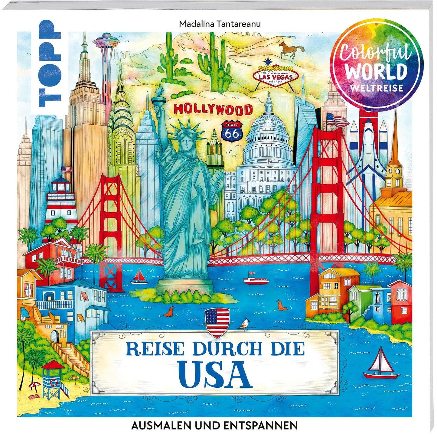 Frech Colorful World Weltreise - Reise durch die USA (Deutsch, 2024, Madalina Tantareanu)