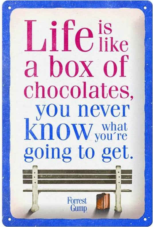 Nostalgic-Art Merchandising Schild Forrest Gump 20 cm x 30 cm, Metall (2 x 21 x 31 cm)