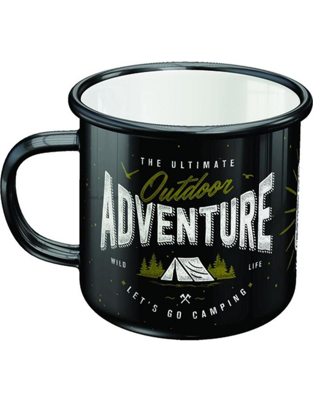 Nostalgic-Art Merchandising Universaltasse Outdoor Adventure 360 ml, 1 Stück, Schwarz (360 ml, 1 x)