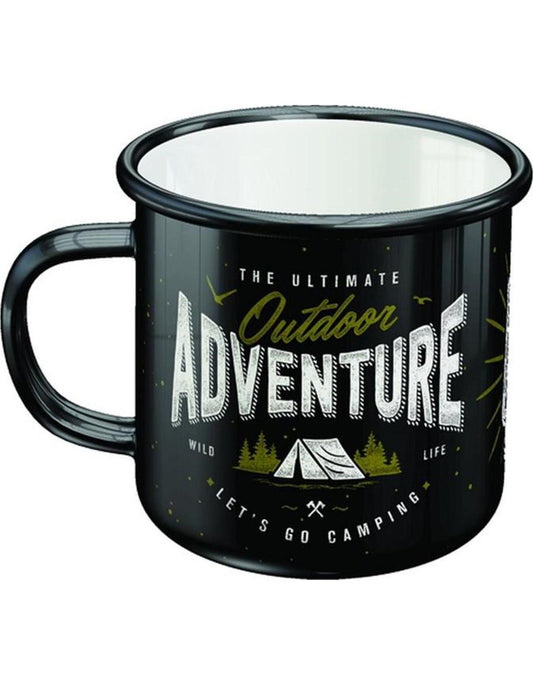 Nostalgic-Art Merchandising Universaltasse Outdoor Adventure 360 ml, 1 Stück, Schwarz (360 ml, 1 x)