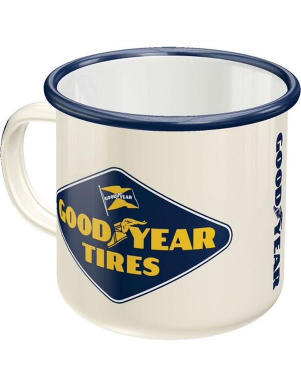 Nostalgic-Art Merchandising Universaltasse Goodyear 360 ml, 1 Stück, Dunkelblau/Weiss (360 ml, 1 x)