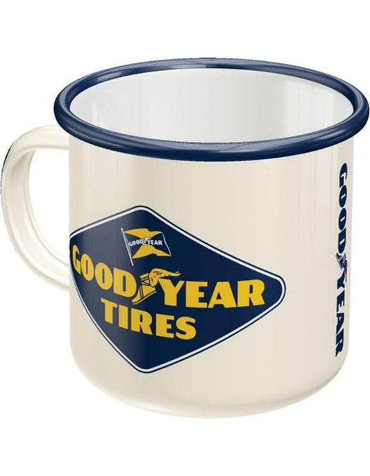 Nostalgic-Art Merchandising Universaltasse Goodyear 360 ml, 1 Stück, Dunkelblau/Weiss (360 ml, 1 x)