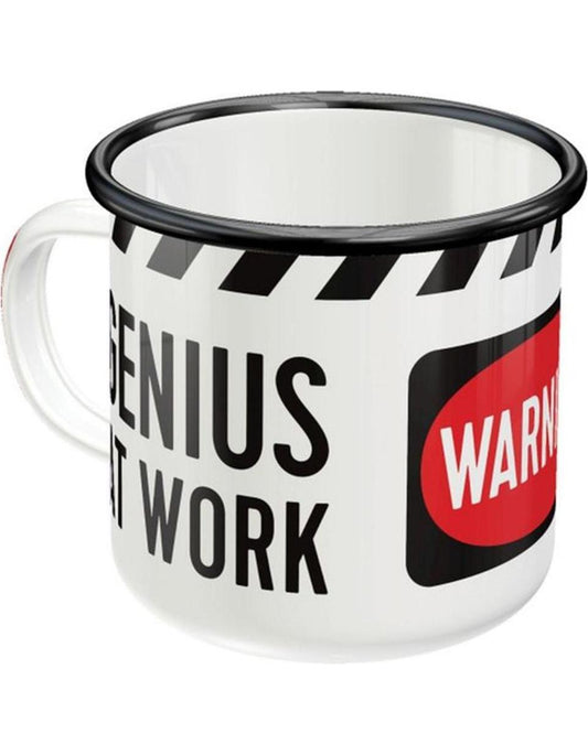 Nostalgic-Art Merchandising Emaille-Becher Genius At Work (360 ml, 1 x)