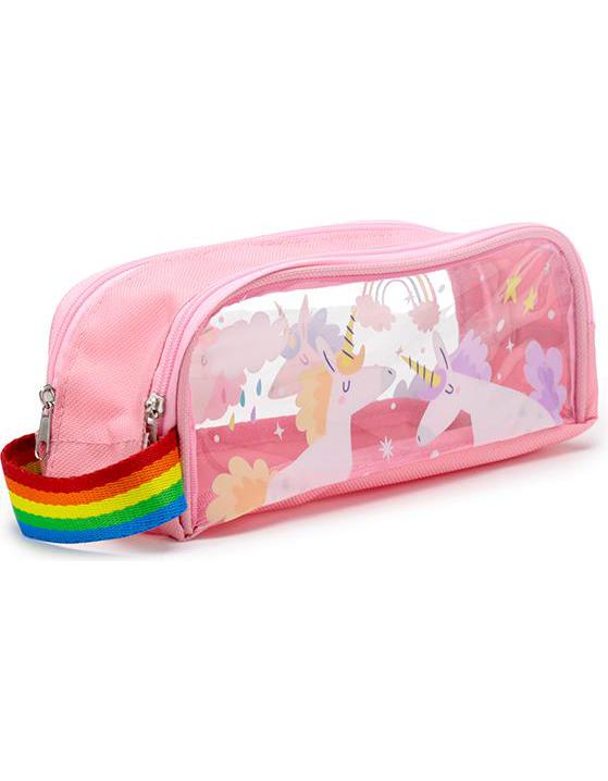 Puckator Einhorn-Zauber Federmäppchen mit durchsichtigem Fenster