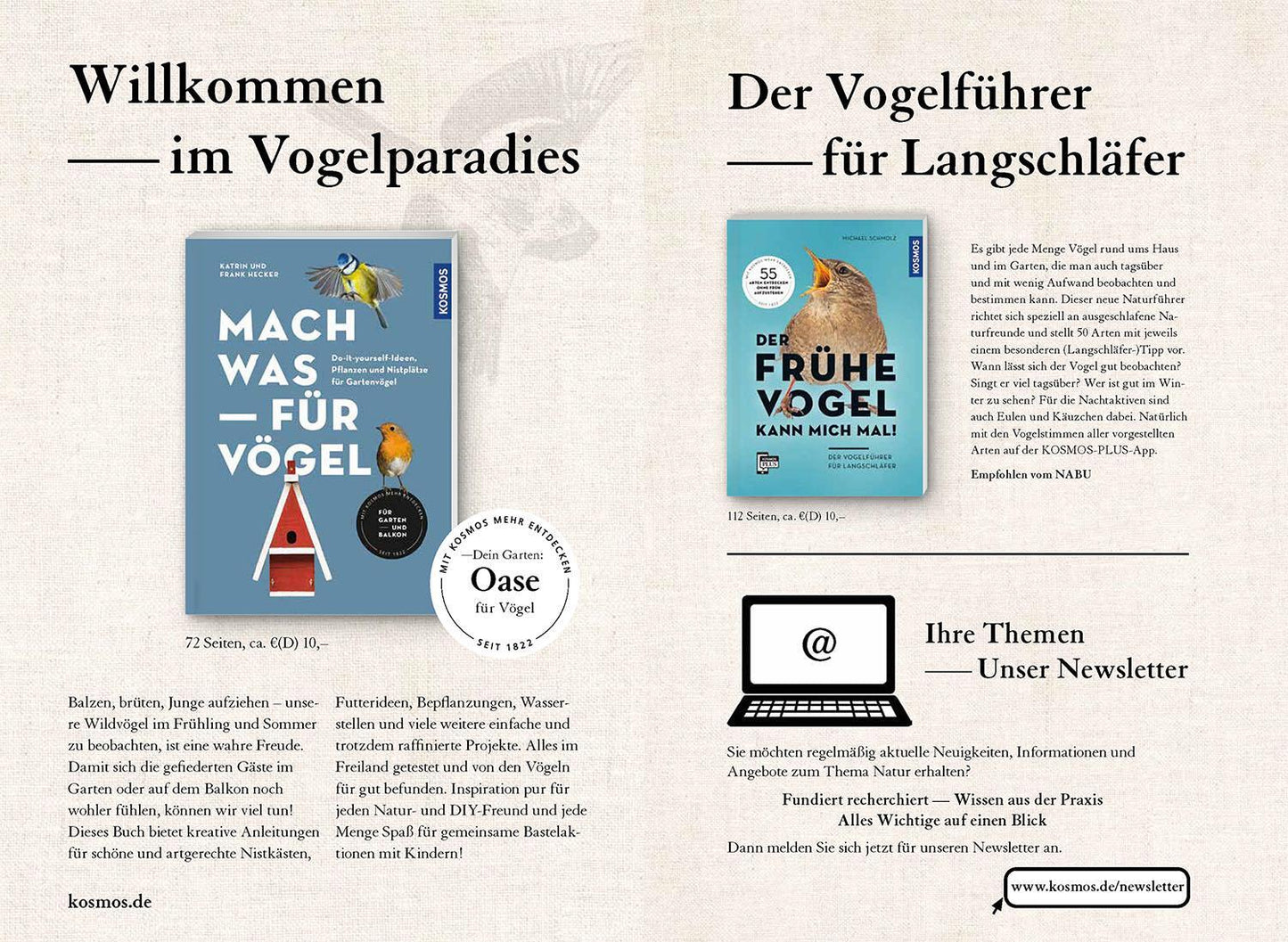 Kosmos Lieblingsvögel (Deutsch, 2023, Daniela Strauß)