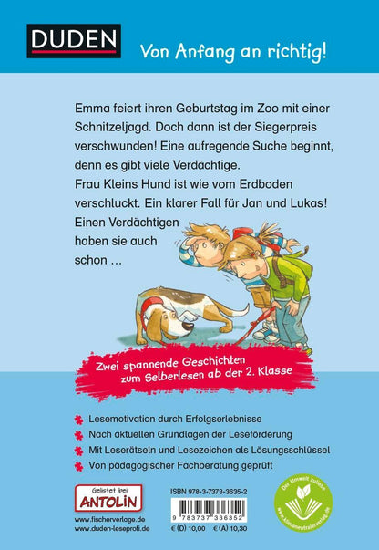 S. Fischer Publishing Duden Leseprofi - Tierische Detektivgeschichten, 2. Klasse (DB) (Deutsch, 2023, Petra Bartoli y Eckert, Barbara Zoschke, Dominik Rupp, Ute Krause)