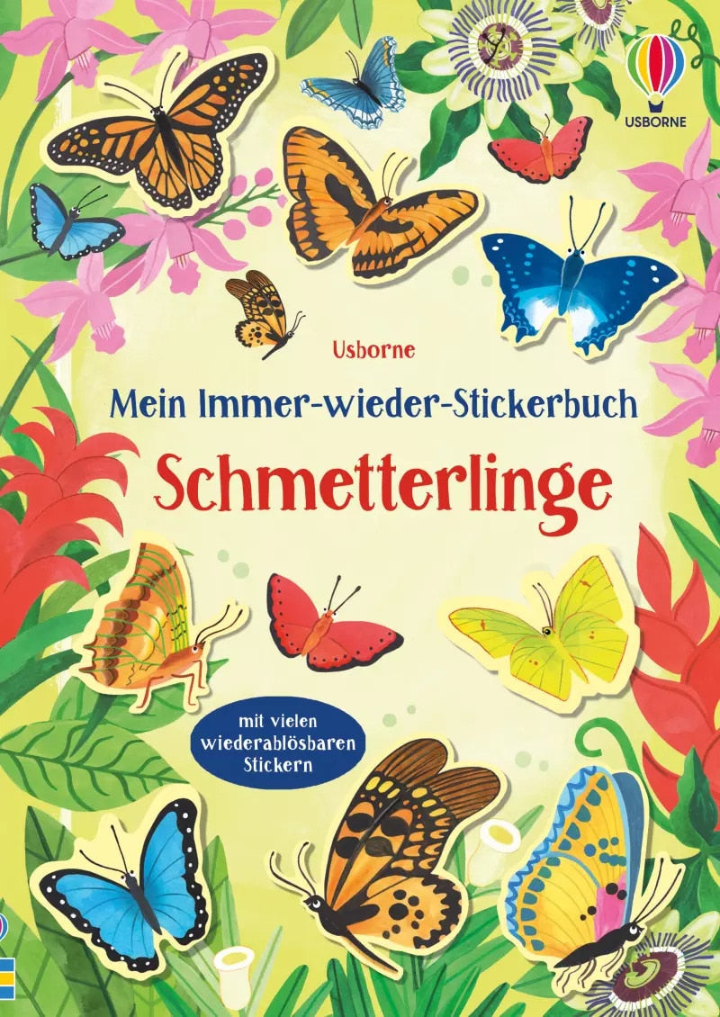 Usborne Publishing Mein Immer-wieder-Stickerbuch: Schmetterlinge (Deutsch, 2023, Jane Bingham, Sally Agar)
