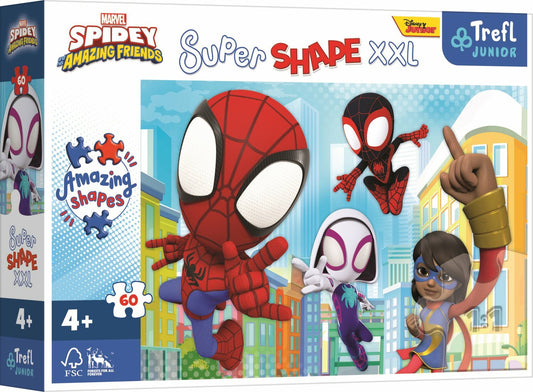 Trefl Puzzle 60 Teile Super Shape XXL Clever Spider (60 Teile)
